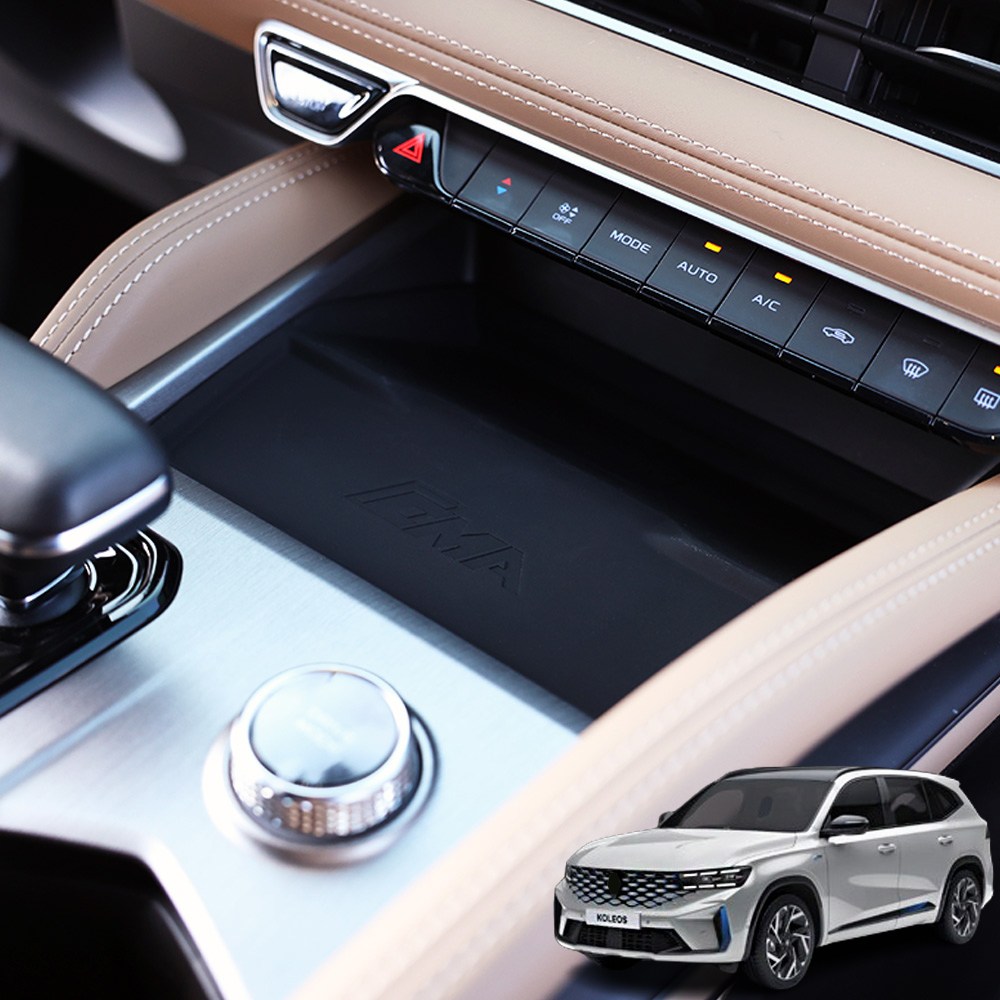 영카클럽 그랑 콜레오스 호환 기어 컵홀더 윈도우 패널 실리콘 몰딩 패드 커버 차량 튜닝 용품, 무선충전패드1P - 블랙, 기타 30,500원