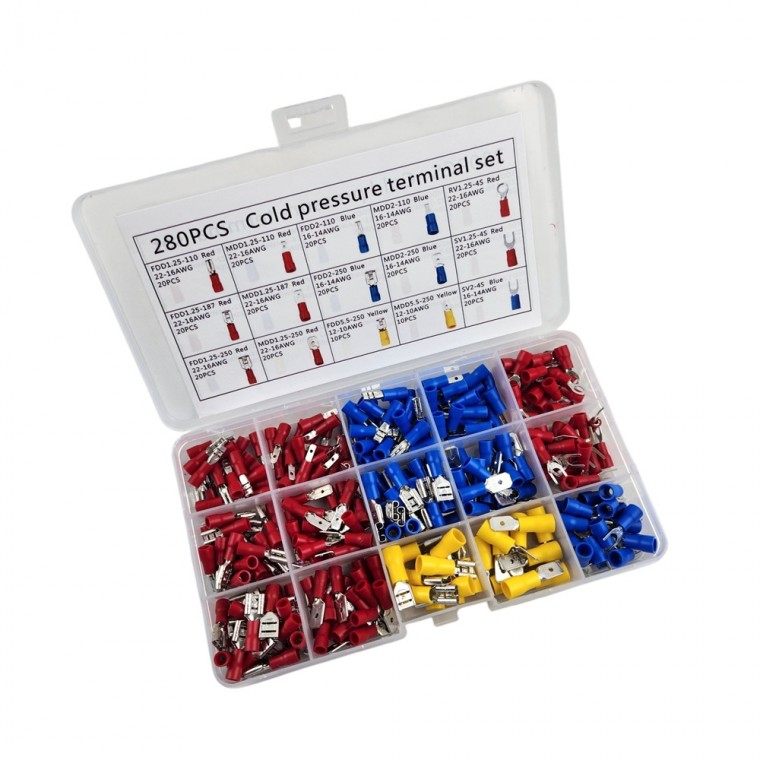리틀브릿지 터미널 압착단자 전선연결 PG 신주 터미널단자 280pcs 11,580원