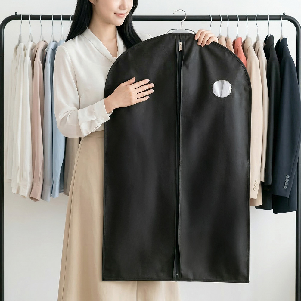 아모란나 더베스트 부직포 옷보관 옷커버 블랙, 1개, 5개입 21,500원