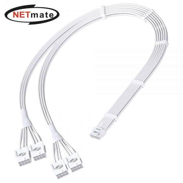 강원전자 NM-DPR1852 12VHPWR to PCI-E 8핀x4 변환 슬리빙 케이블 0.45m (올화이트), 1개 16,000원