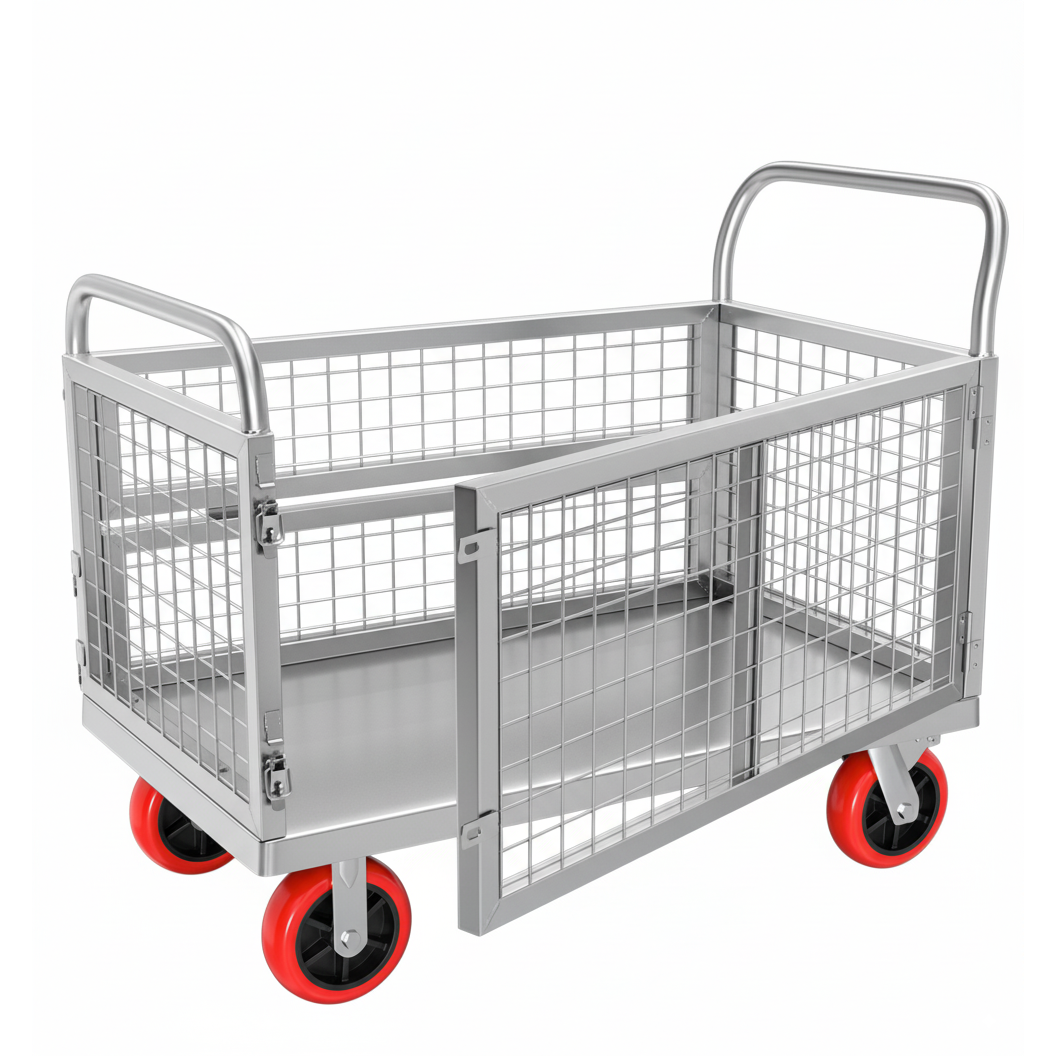 헤비카트 대형 접이식 망카트 창고 바스켓 롤테이너 끌차 물류 철장 수레 337,170원