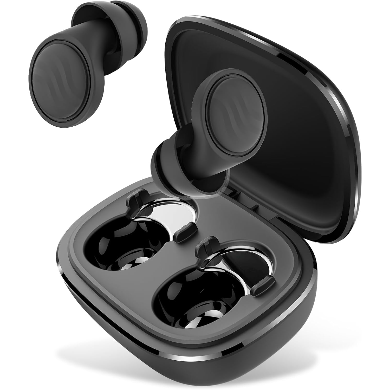 Donerton Q2 방음율 90% 실리콘 수면용 귀마개, 검정색, 1세트, 수납 케이스 포함, 1쌍, 1세트 9,900원