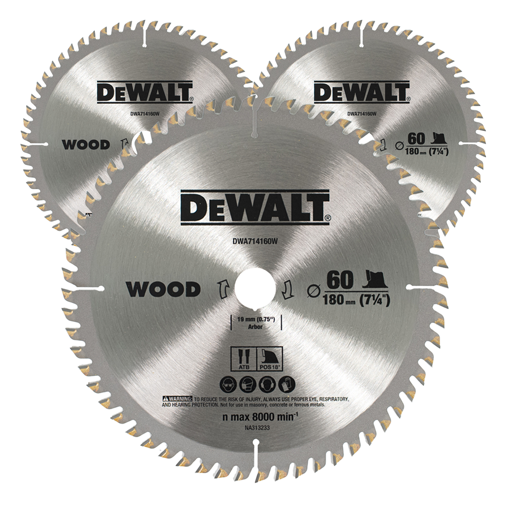 디월트 목재용 원형 톱날 180mm 60T 절단 커팅 컷팅 날, 3개 49,100원