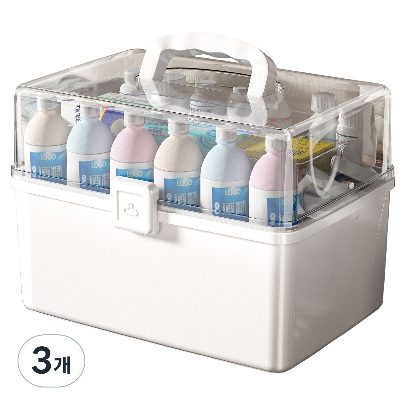 오엔리빙 가정용 산업용 3단 구급함 특대형 약상자 화이트 46,800원