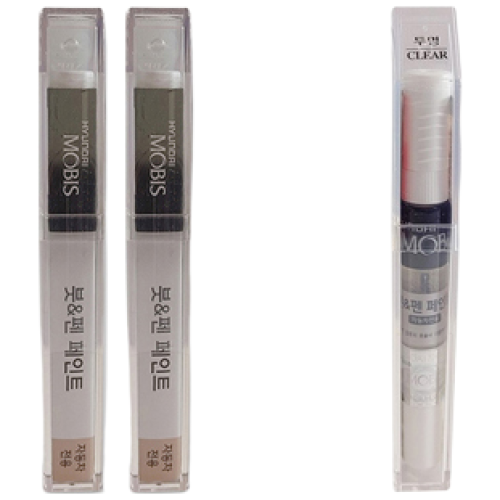 현대 순정품 제네시스GV70 UYH 우유니화이트 붓펜 412 + 투명마감붓펜 자동차 차량용 카페인트 도색, UYH 우유니화이트 붓펜+투명마감붓펜(모비스), 1개 33,000원