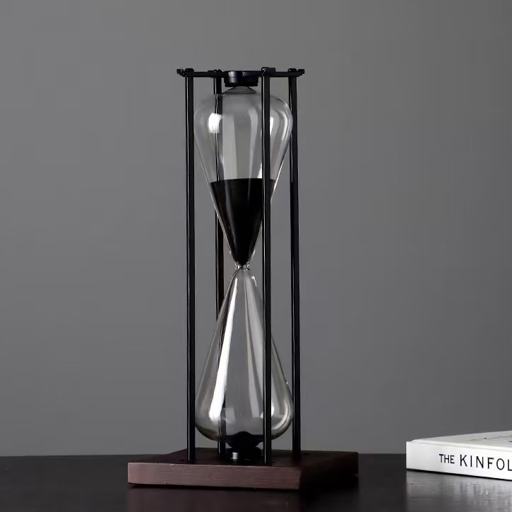 대형 미니멀 메탈 프레임 60분 모래시계 / 모던 오피스&서재 데코 / 홈 다용도 인테리어 소품, 블랙 36,200원