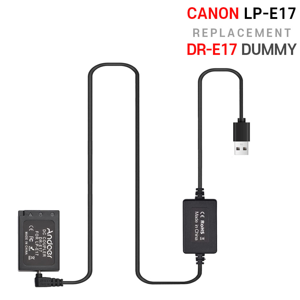 캐논 LP-E17 더미배터리 DR-E17 USB타입 호환 DC 커플러 23,000원