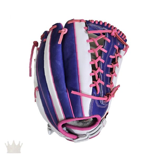 야구 외야수용 천연 소가죽 글러브 핑크 퍼플 배색 디자인 성인 청소년 포수 미트, 1개, ONE_ONE 168,460원