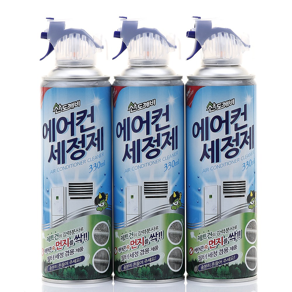 산도깨비 에어컨 세정제 X 3개 4개 6개 필터 청소 스프레이식 제트건 강력분사 17,500원