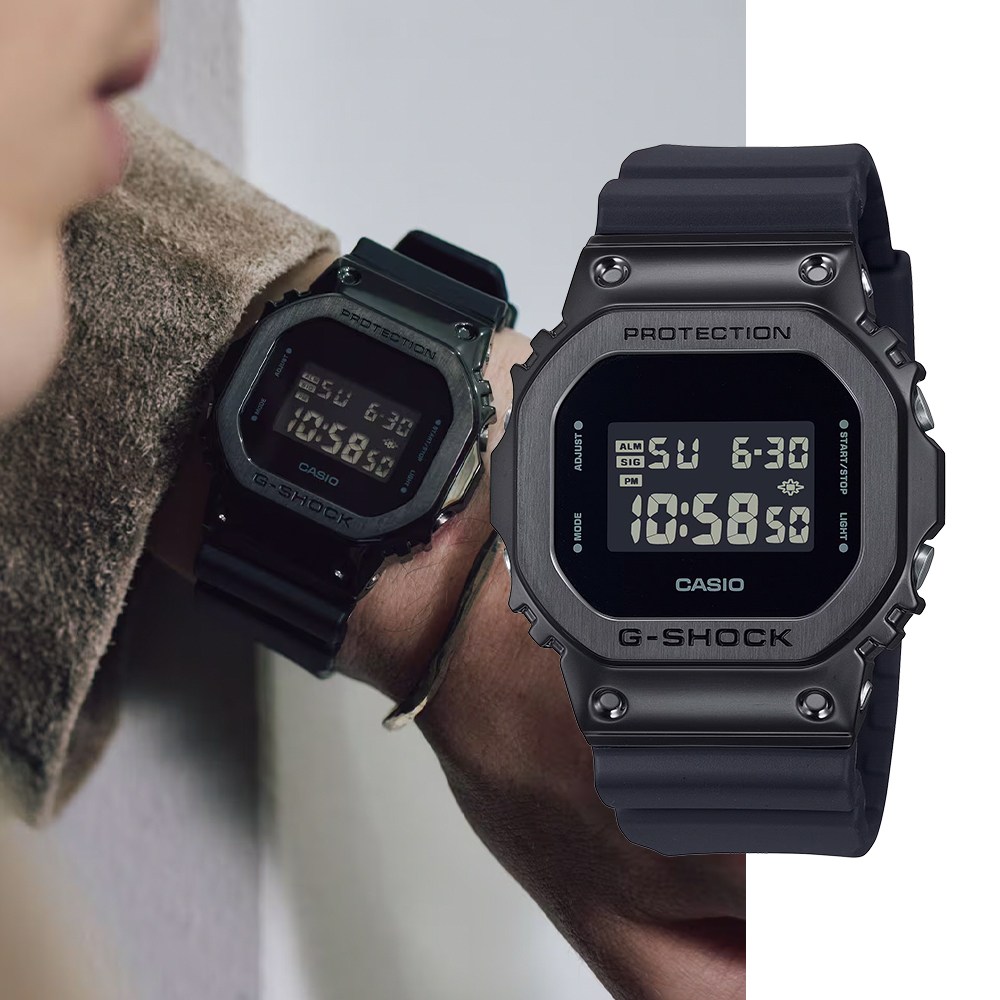 백화점AS가능 지샥 스퀘어 메탈 GM-5600UB-1 터프니스 방수 군인 디지털 우레탄 시계 232,000원