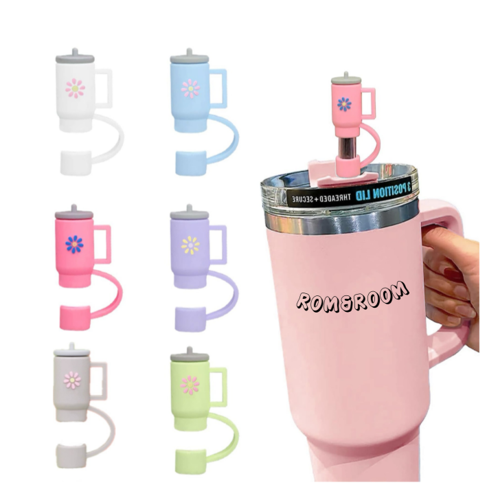 롬앤룸 스탠리텀블러 호환 실리콘 빨대 뚜껑 마개 캡 스토퍼 커버 악세사리 8,900원