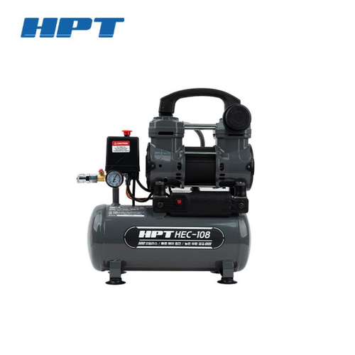 HPT 에어 콤프레샤 2마력급 오일리스 8L HEC-108 컴프레샤 114,000원