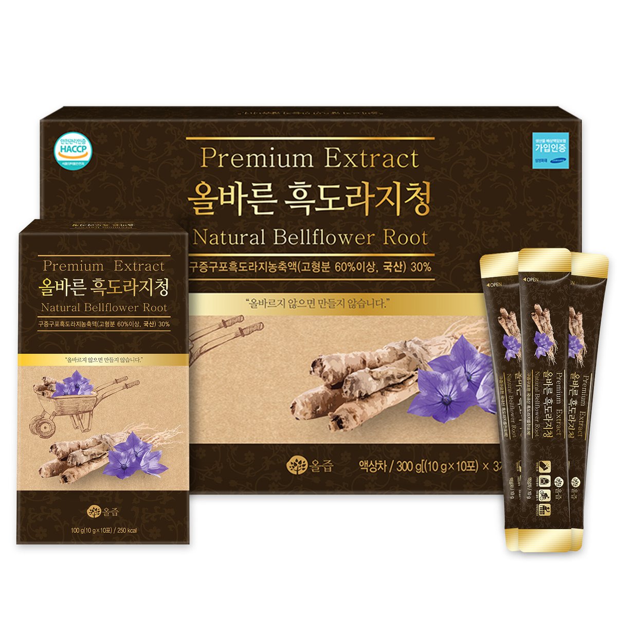 올즙 올바른 흑도라지청 스틱 10g 30포 1박스 35,100원