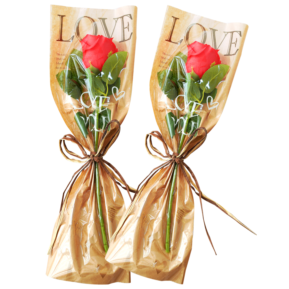 뭉구 비누꽃 시들지 않는 러브 장미 꽃다발, 로즈, 2개 4,750원