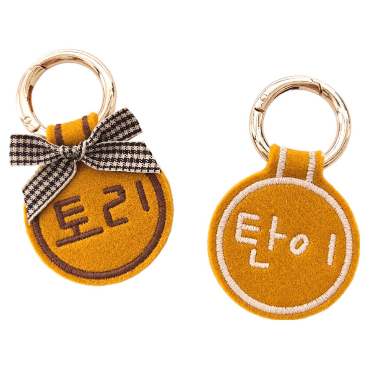 바이굄 강아지 자수 이름표 머스타드 네임택 6,900원