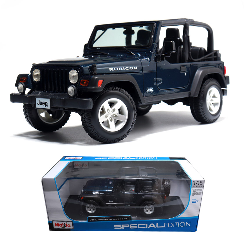마이스토 1:18 지프 랭글러 루비콘 딥블루 경찰차 다이캐스트 자동차장난감 모형차 jeep, 1개 63,900원