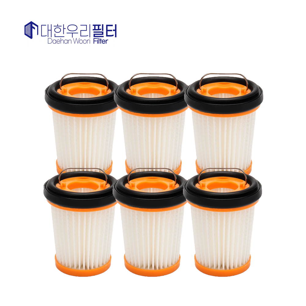 대한우리필터 샤크 에보파워 무선청소기 호환 필터 WV210KR WV250KR, 6개, 수량 12,800원