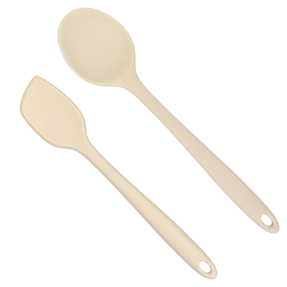 모모빈 실리콘 이유식 조리도구 스파츌라 + 멀티스푼 요리스푼 미니 볶음주걱, 크림 브륄레, 1세트, 스파츌라 S + 멀티스푼 L 14,900원