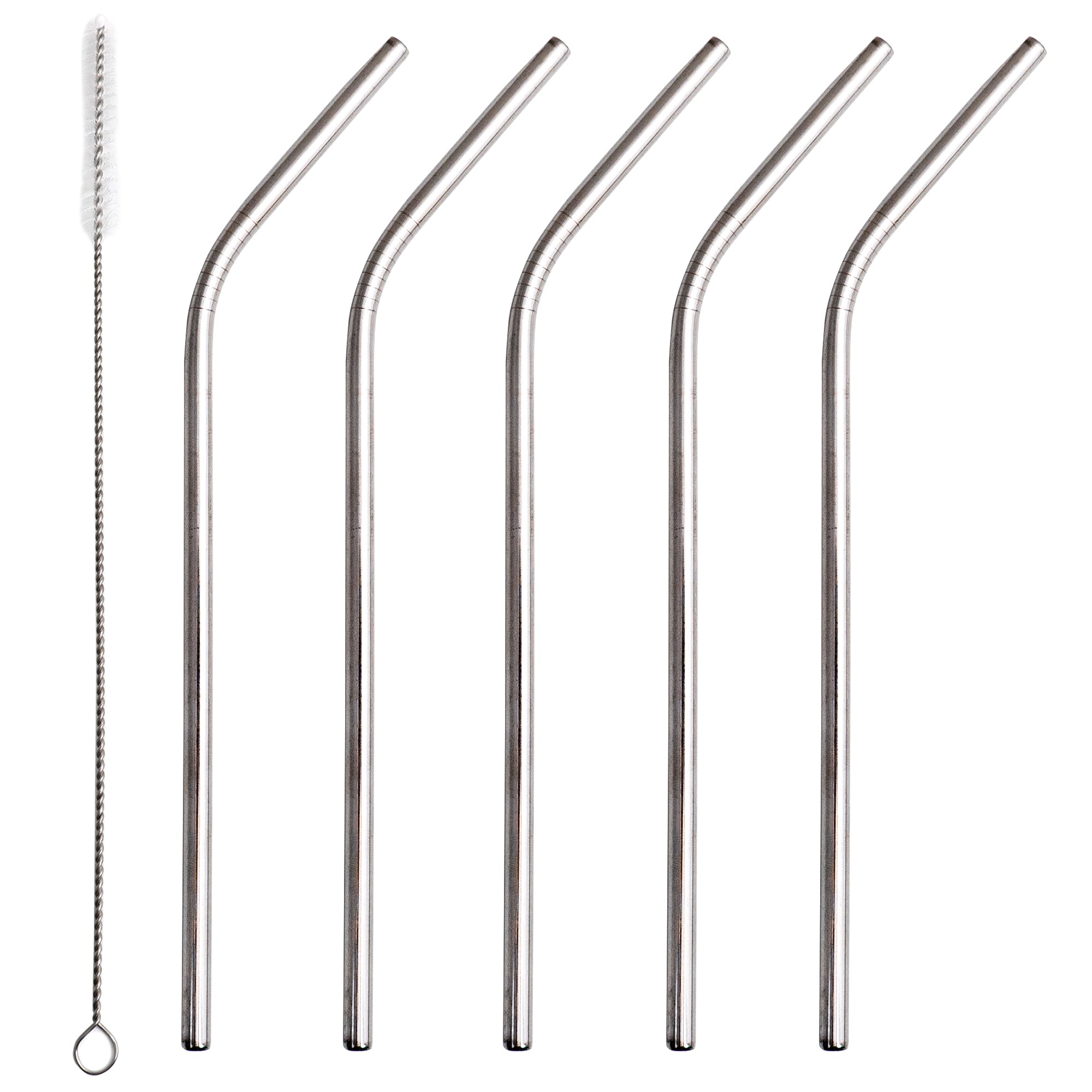 라온누리 웰메이드 스텐 빨대 실버 기역자형 215mm 5p + 브러쉬 세트 4,990원