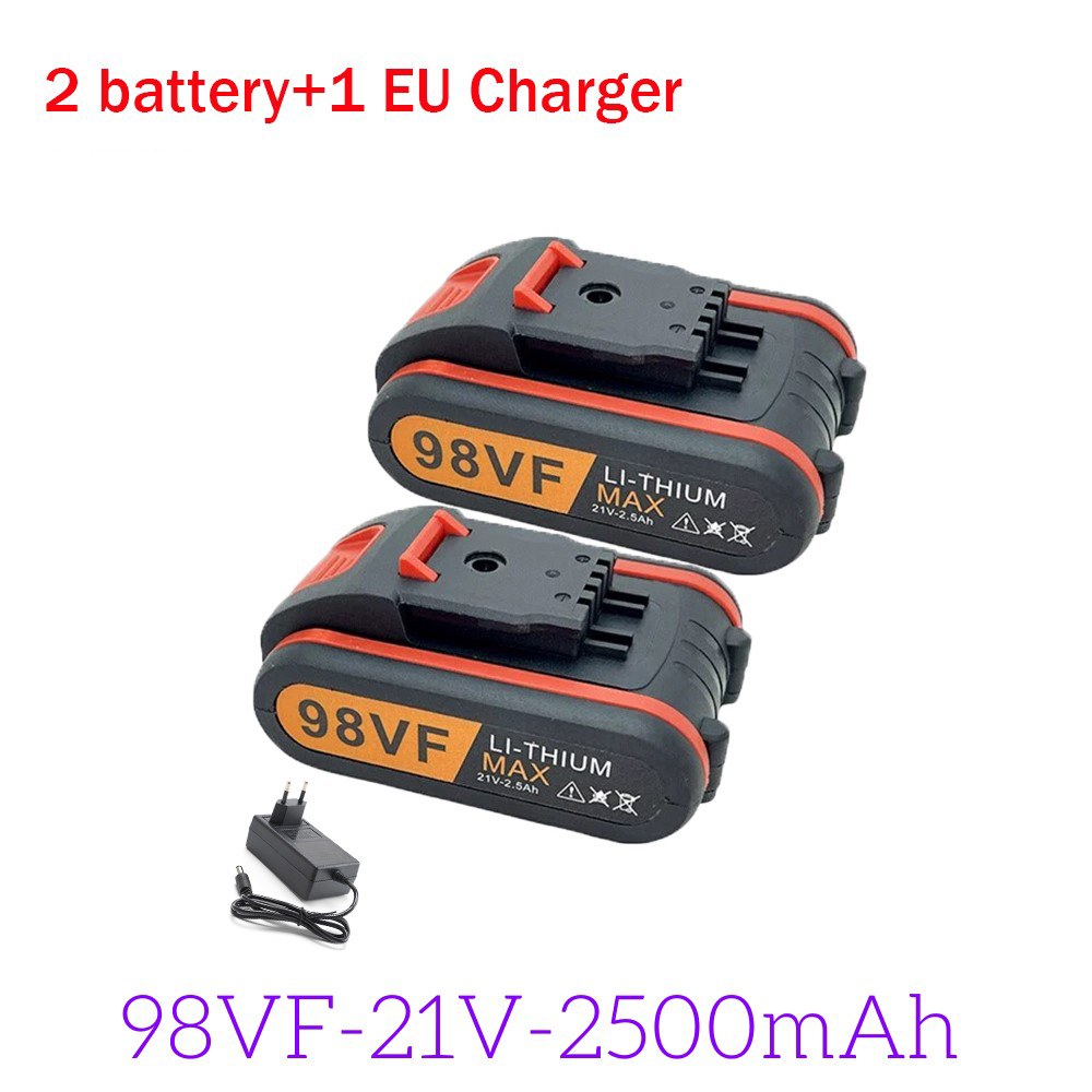 48VF.98VF.21V.2500MAH, 충전식 리튬 이온 배터리, 전동 공구, 드릴, 드라이버에 적합 47,900원