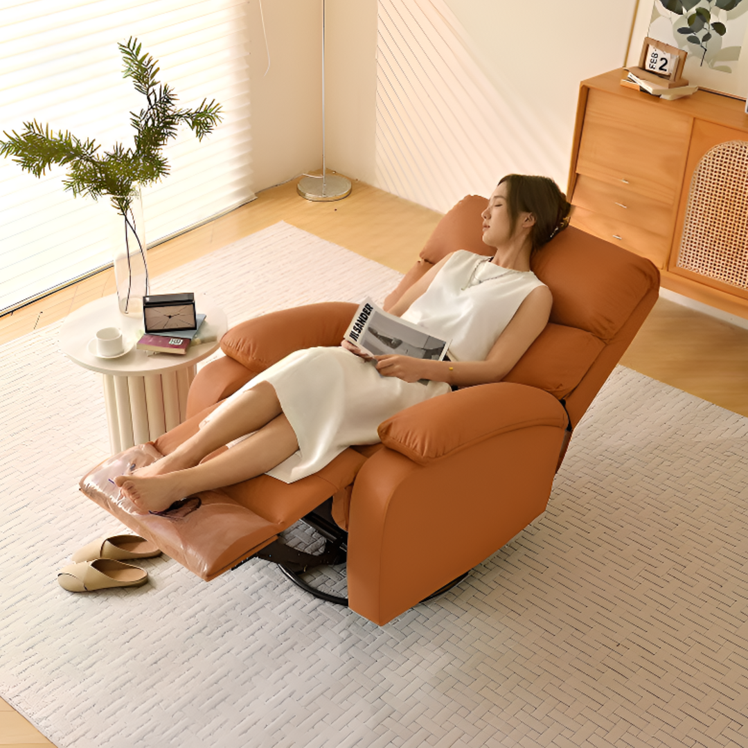 칼리도 무중력 리클라이너 쇼파 1인용 전동소파 쇼파의자 가죽모션, 오렌지 390,000원