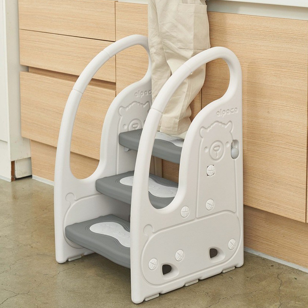 베네베네 알파카 3단 2단 이지 트랜스폼 논슬립 유아아기 디딤대, 그레이, 1개 59,400원