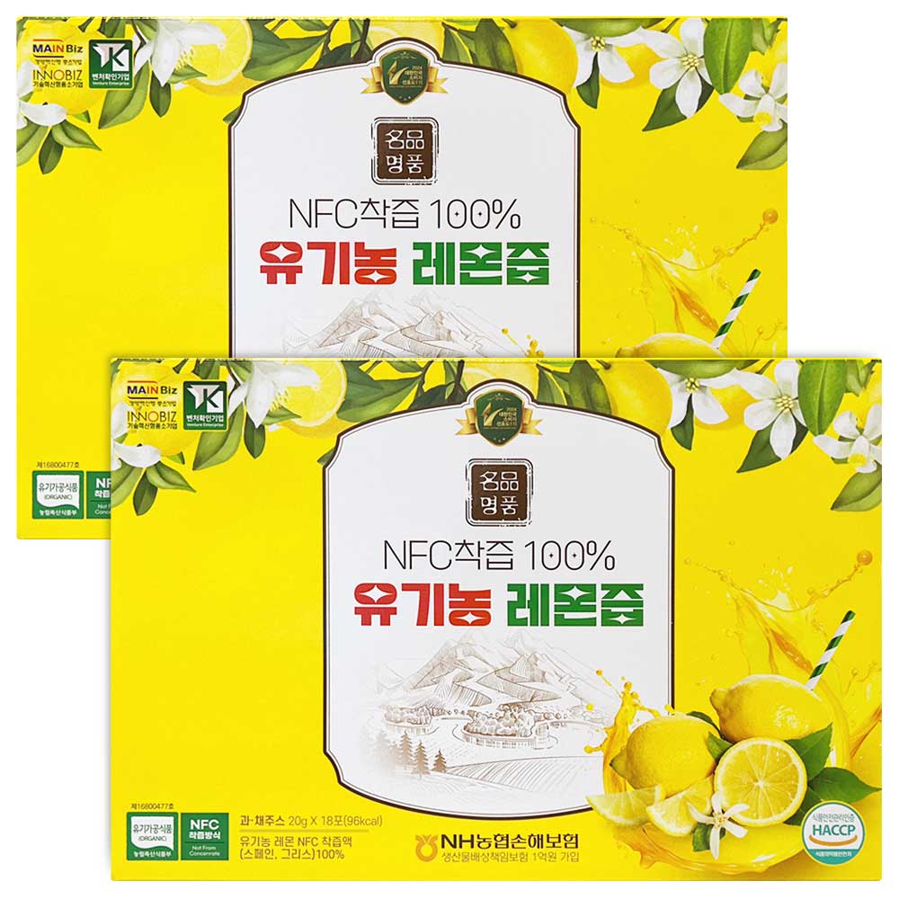 더존건강 NFC 100% 유기농 레몬즙 스틱형, 360g, 2개 30,000원