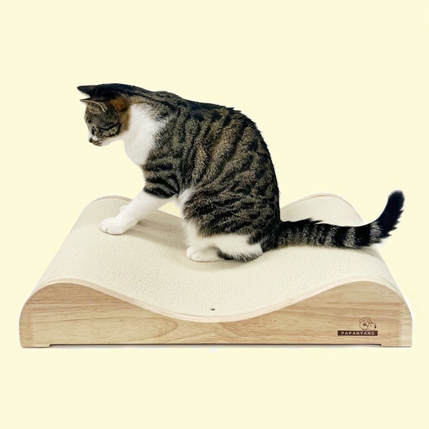 파파냥 논슬립 카펫트 쇼파형 원목 스크래처 와이드, 1개, 아이보리 43,000원