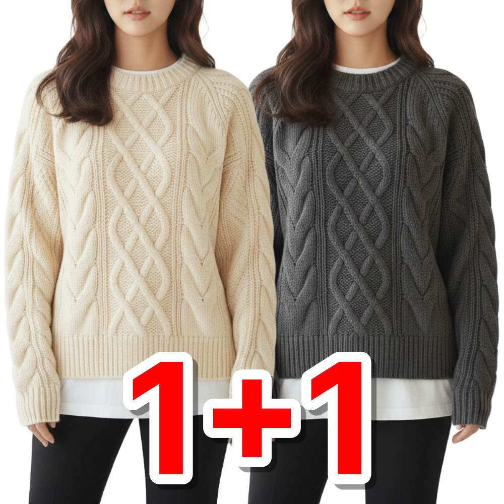 메종코랄 여성 라운드넥 꽈베기 니트 티셔츠 캐주얼 긴팔 44,900원