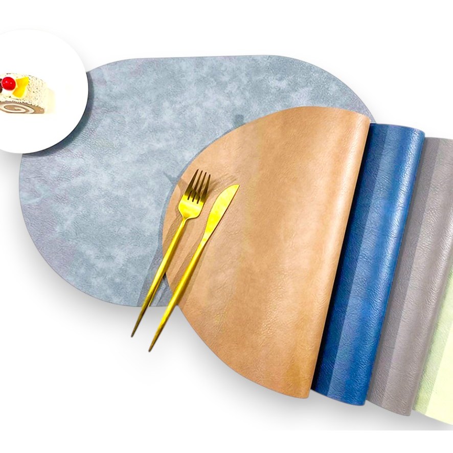 ODM 방수 PU 가죽 식탁매트 워셔블 테이블매트 4P 세트 19,500원