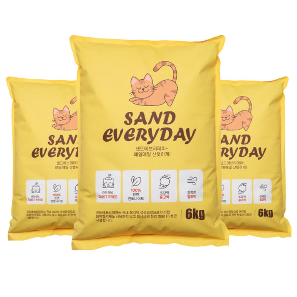 먼지없는 고양이모래 바른생활 벤토나이트 6kg 3개 27,260원