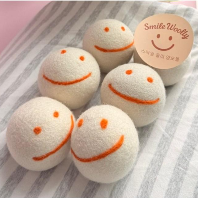 스마일 울리 양모볼 건조기 드라이볼 대형(8cm) 6P + 파우치 set 13,500원