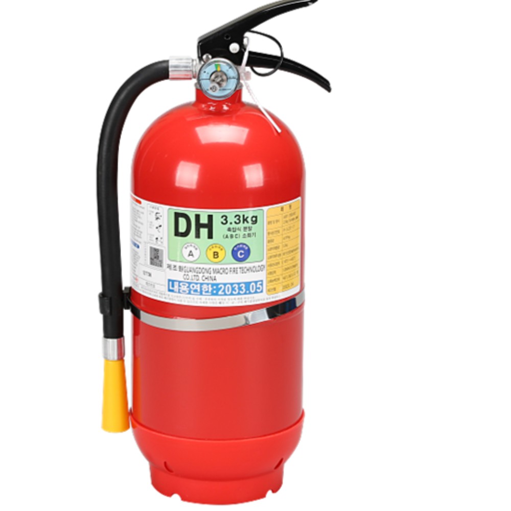 소화기 ABC분말형 3.3kg 중국산 벽걸이용 스티커 별도 화재 비상용 in-223770 28,500원
