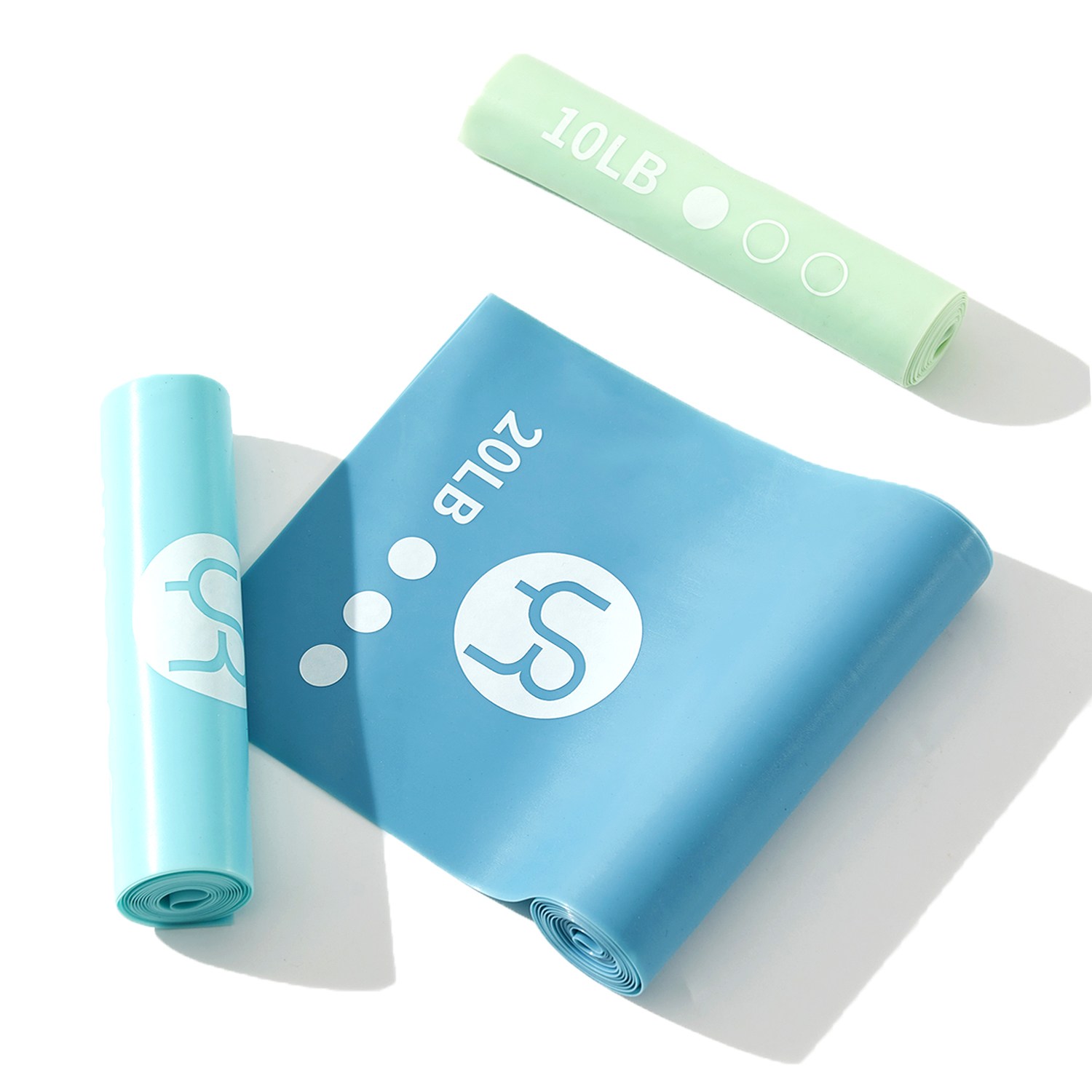 유렌 고탄력 요가밴드 3종세트 스트레칭 운동기구 라텍스 밴드, 1세트, 아쿠아블루 21,800원