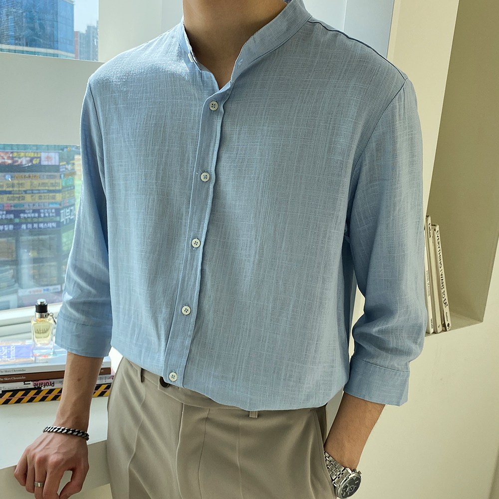 더맨쉽 시원한 린넨 차이나카라 7부셔츠 SBTST12003 26,800원