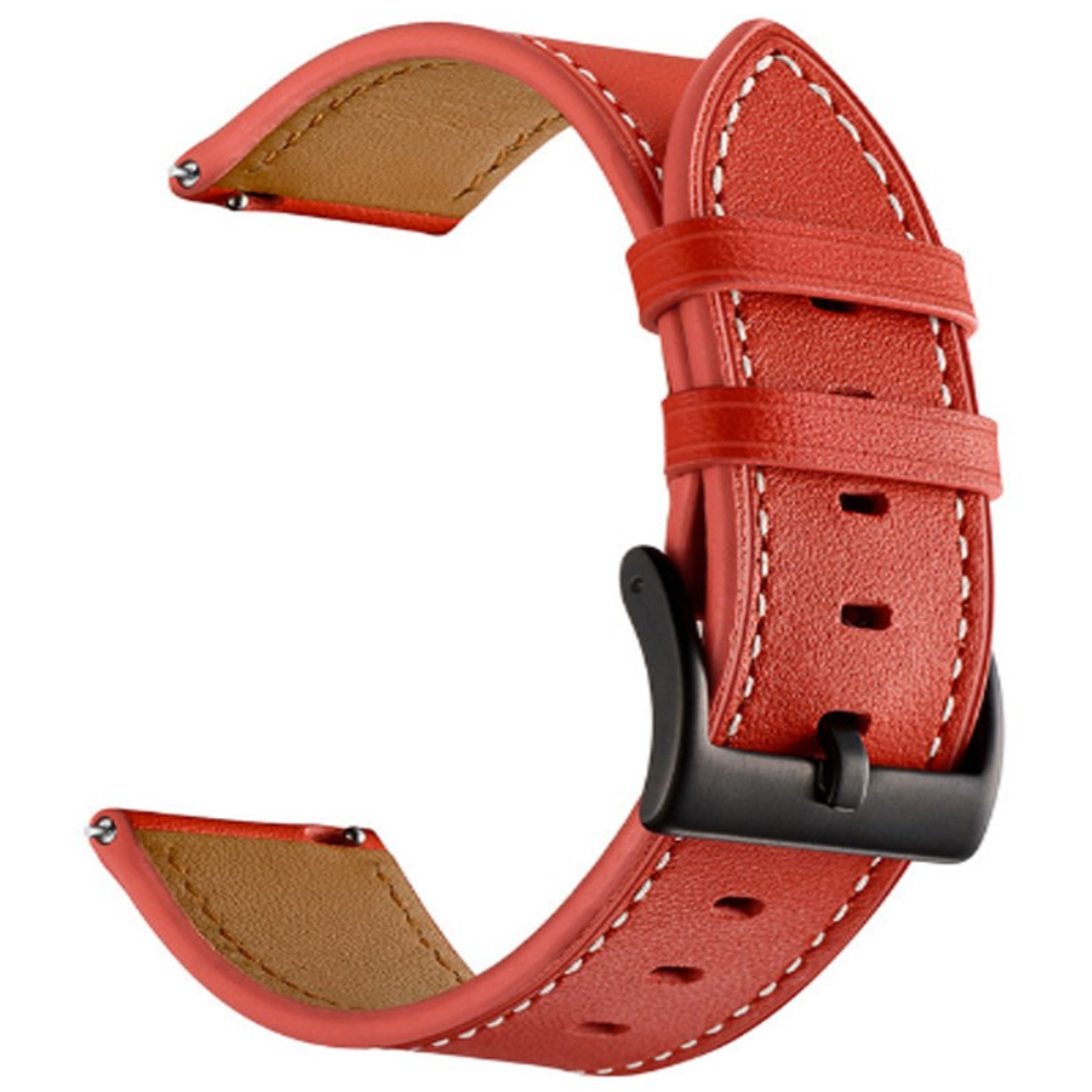 바오토드 갤럭시워치3 호환 가죽 스티치 패션 시계줄 스트랩 밴드 줄 41MM 45MM, 레드 18,200원