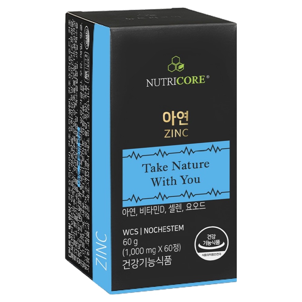 뉴트리코어 아연, 60정, 1개 39,000원