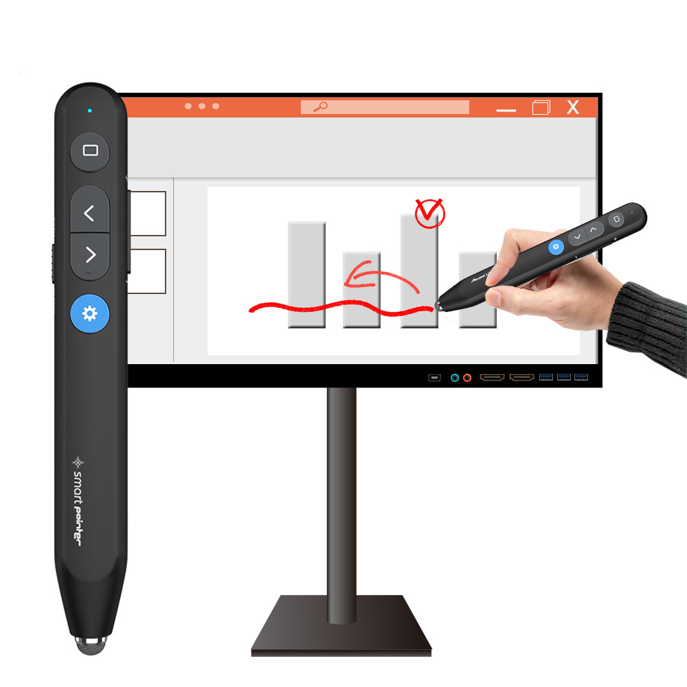 스마트포인터 블루투스 무선 프리젠터 PPT리모컨 터치펜 피피티포인터 23,000원