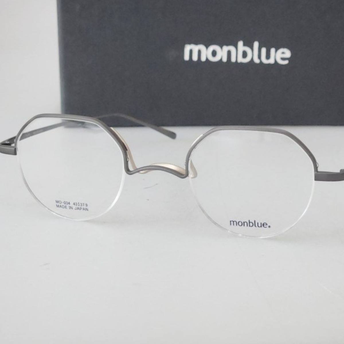 몽블루 034 새들노즈 코받침 없는 티탄 반무테 안경 최고급 일제 안경 필론수입 525,000원