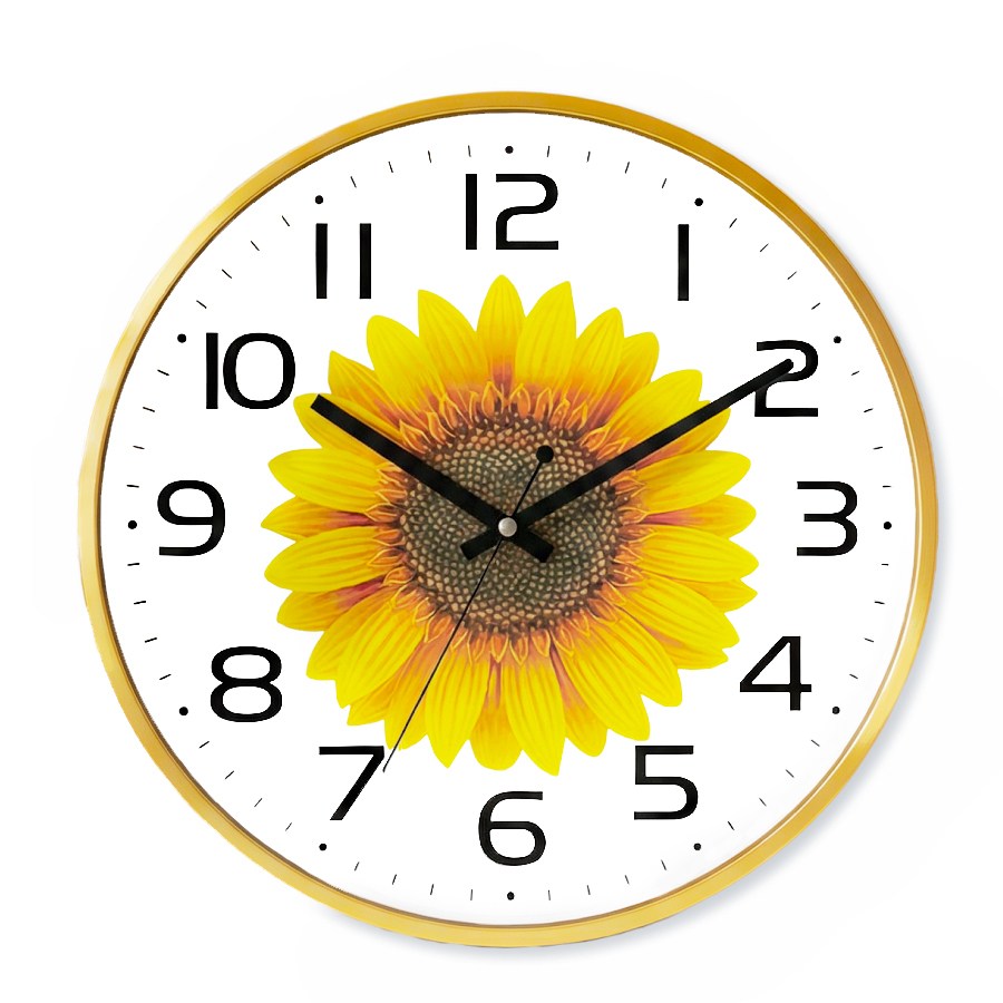 [국산/무소음] 리갈 310 해바라기 무소음 벽시계, 골드 19,800원