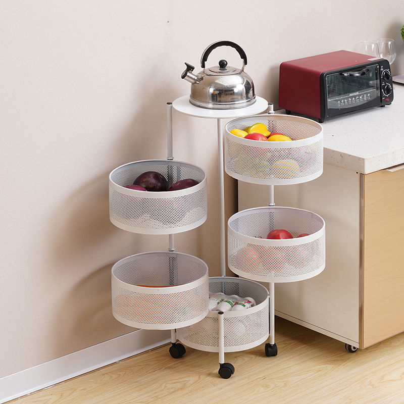 모아룸 이동식 트롤리 수납함 회전 철제 수납장 원형 35,900원