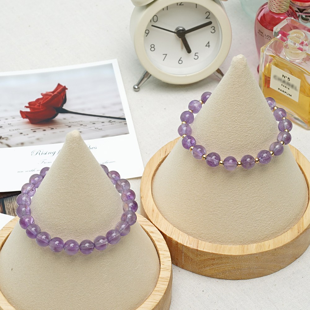 2월 탄생석 자수정 원석 팔찌 남자 여자 선물 염주팔찌 24,500원