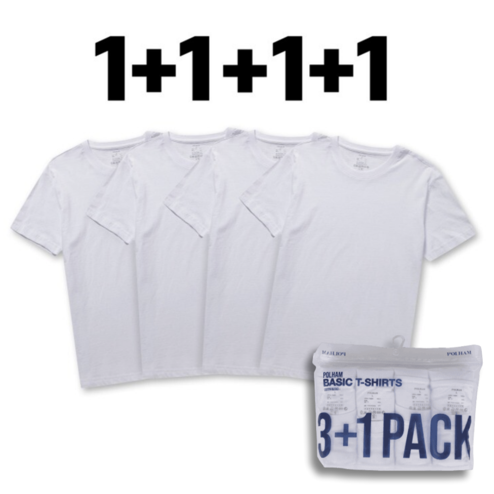 백화점 매장판 / 판매자 슈렉(shoerek) / 판매자 주의해서 주문 폴햄 기본 티셔츠 세트 3+1 남자 여자 남여공용 무지 이너 라운드 반소매 반팔 티셔츠 4PCS 1세트 22,100원