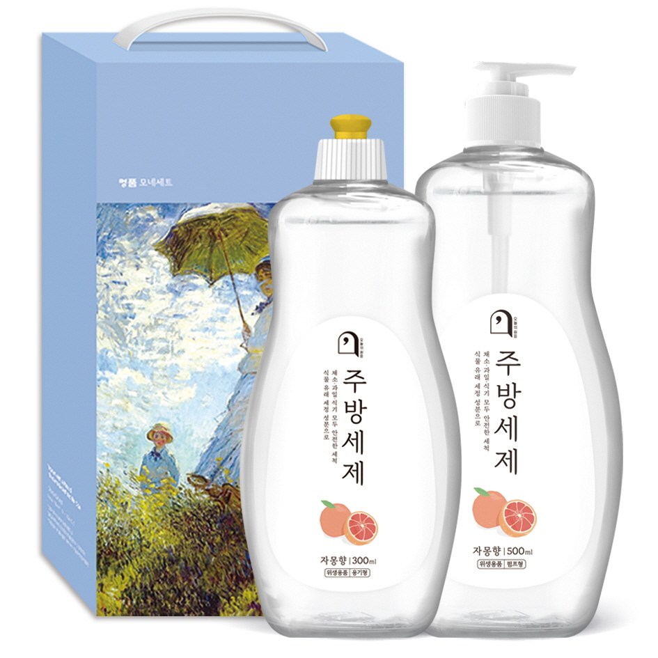 오늘의쉼표 세제 선물세트 답례품 자몽 28호 (주방세제 용기 + 펌프), 1개 5,500원