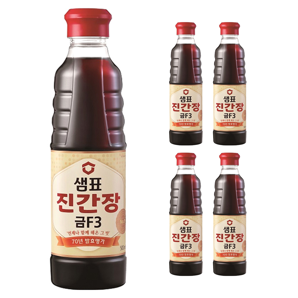 샘표 진간장 금F3, 500ml, 5개 13,800원