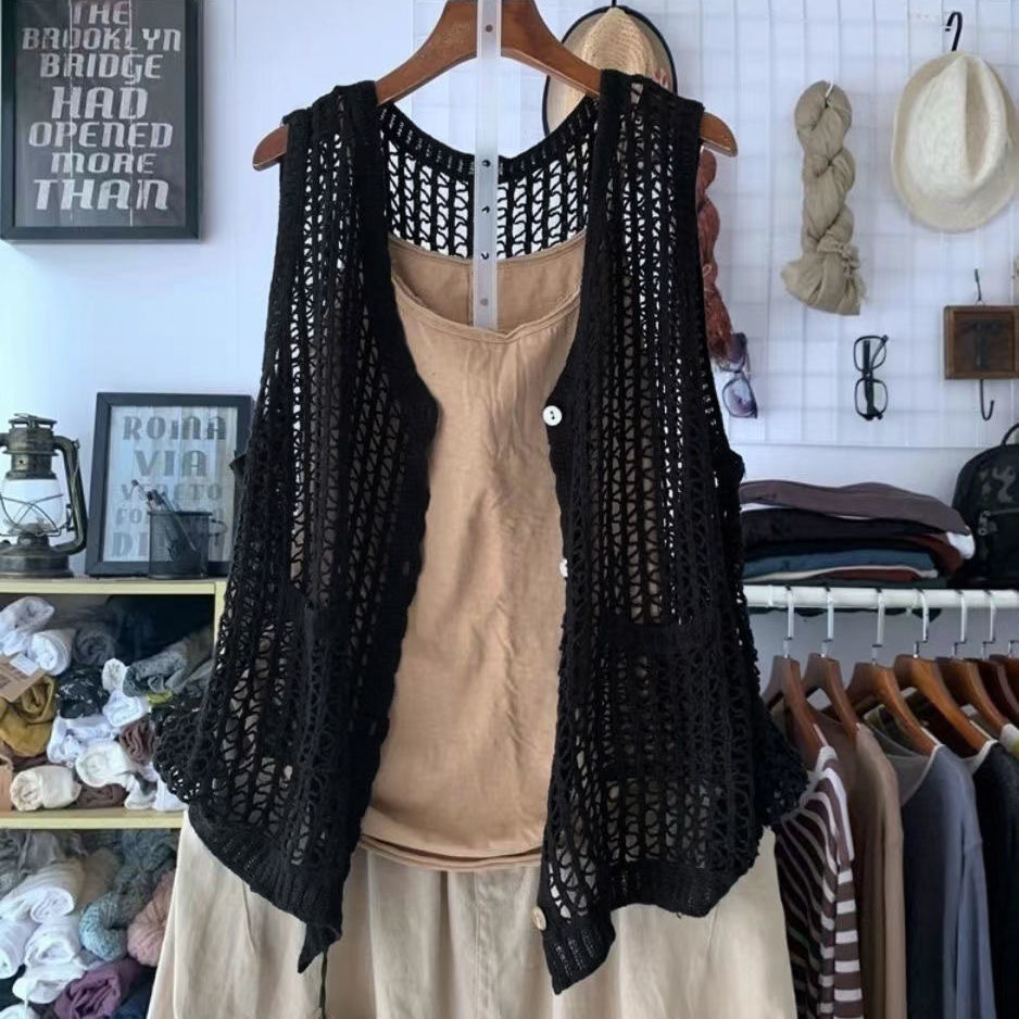 차쿠 여성 니트 조끼 그물조끼 봄 여름 6컬러 24,800원