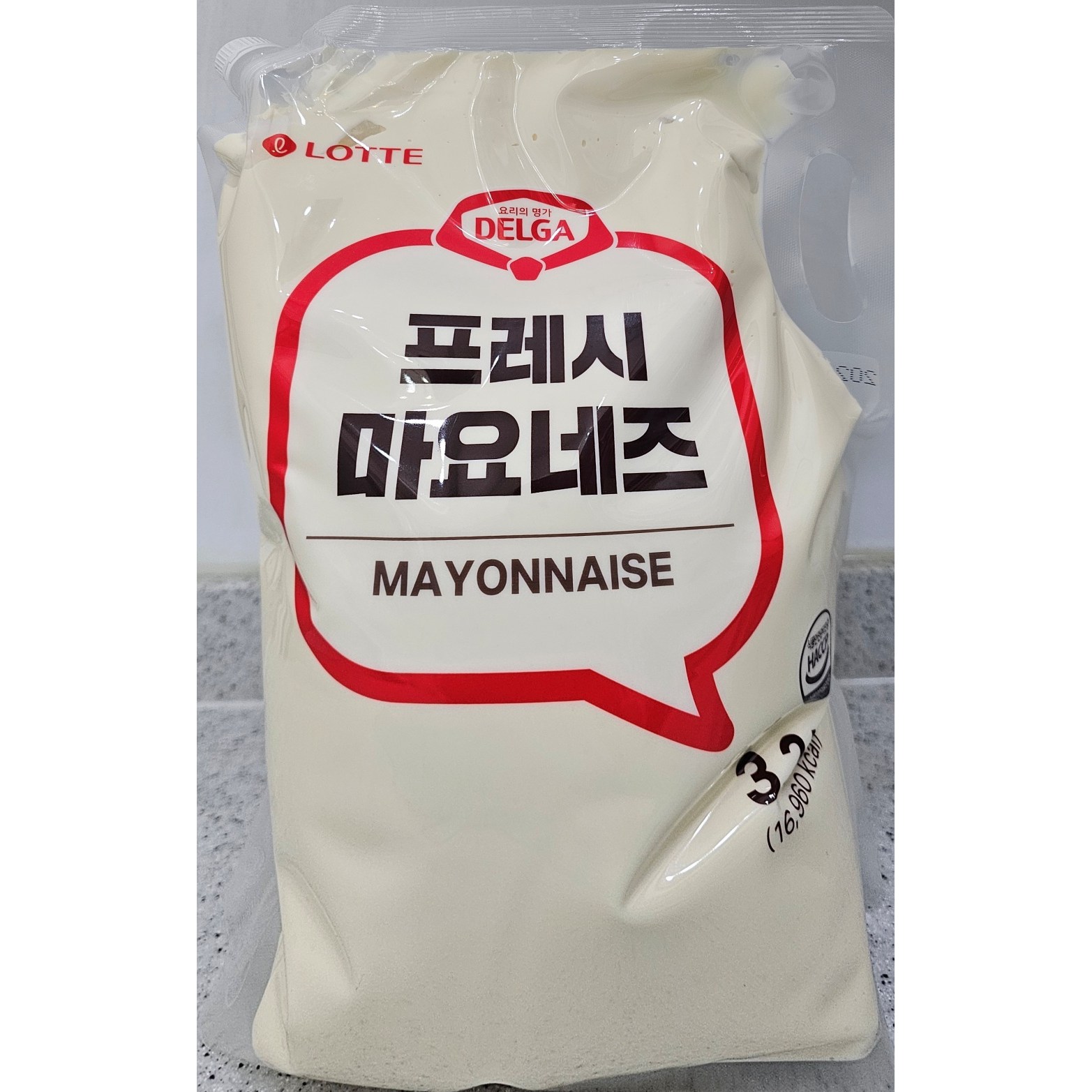 프레시 마요네즈 롯데웰푸드 DELGA 델가 업소용, 1개, 3.2kg 13,290원