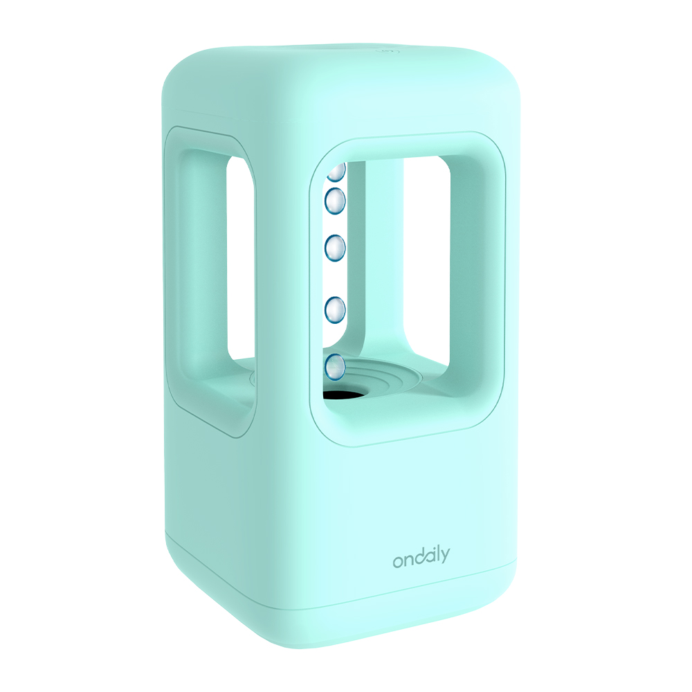 물멍 무중력 무드등 간편세척 미니 물방울 초음파 가습기, 라이트 그린 23,000원