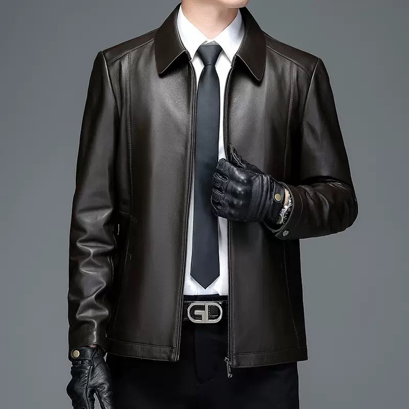 가죽 재킷 남자 라이딩 가죽 재킷 중장년 봄 가을 캐주얼 도톰한 라이더 자켓 비지니스 코트 스타일리쉬 빅사이즈 외투 심플 33,800원