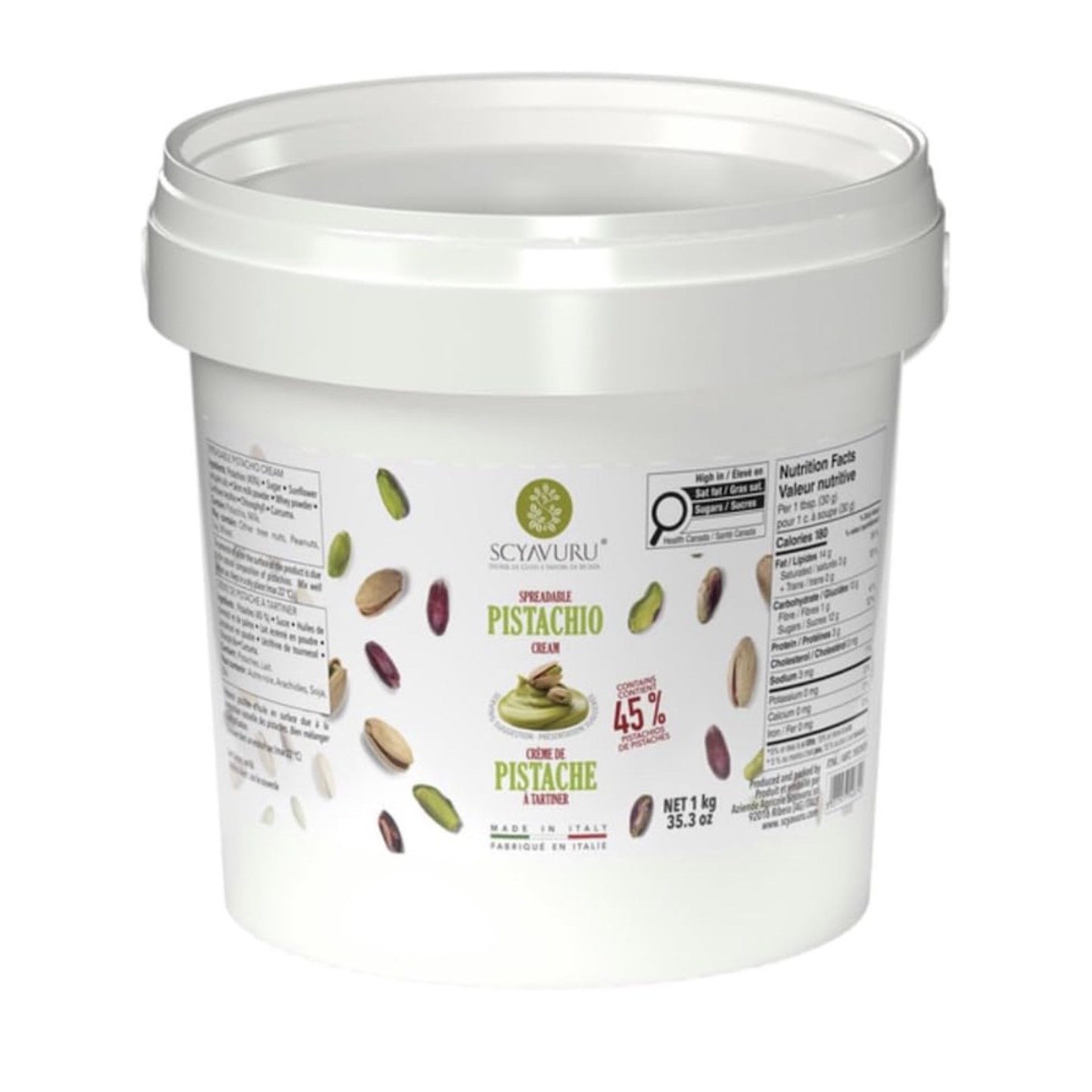 캐나다직송 Scyavuru 이탈리안 피스타치오 스프레드 크림 두쫀쿠 두바이 쫀득쿠키 재료, 1kg, 2개 81,990원